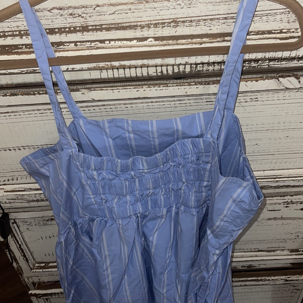 NWOT a new day blue and white striped dress with stretch back so cute size xxl - Picture 3 of 7